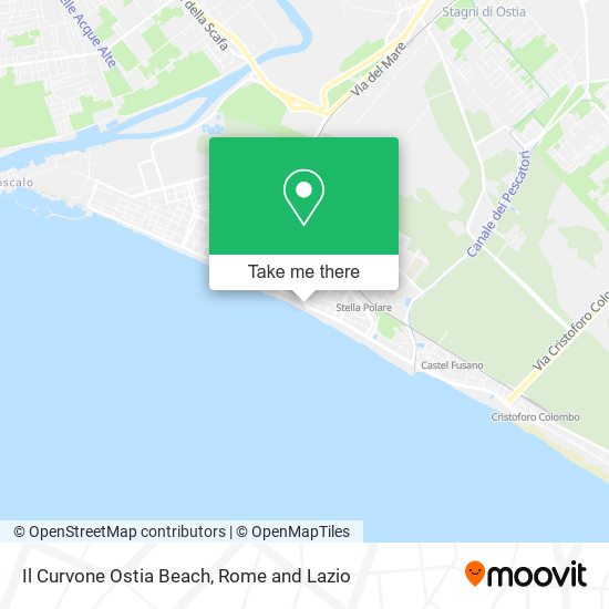 Il Curvone Ostia Beach map
