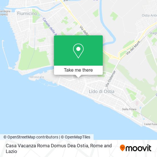 Casa Vacanza Roma Domus Dea Ostia map