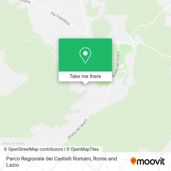 Regional Park of Roman Castles map