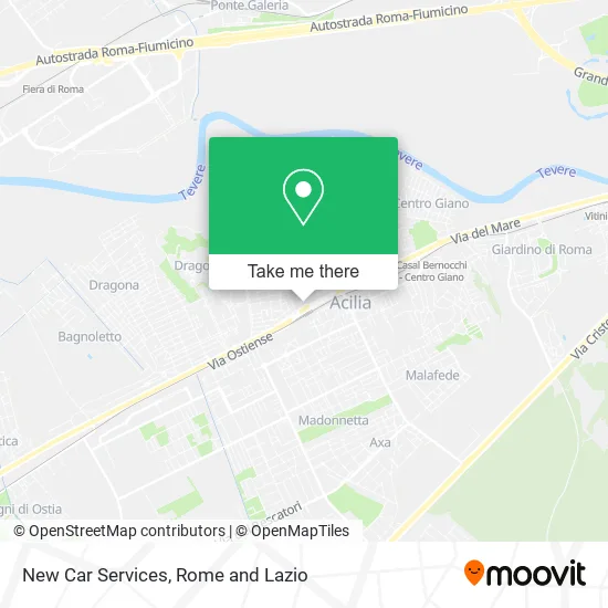 New Car Services map