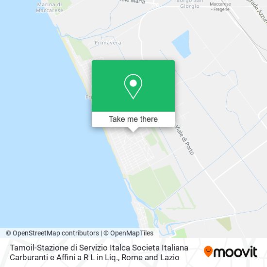 Tamoil-Stazione di Servizio Italca Societa Italiana Carburanti e Affini a R L in Liq. map