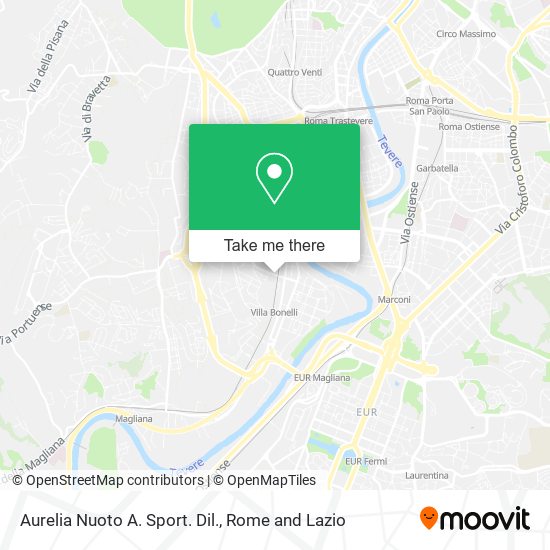 Aurelia Nuoto A. Sport. Dil. map