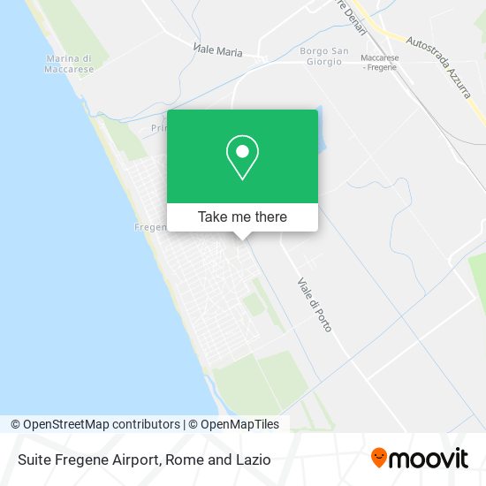 Suite Fregene Airport map