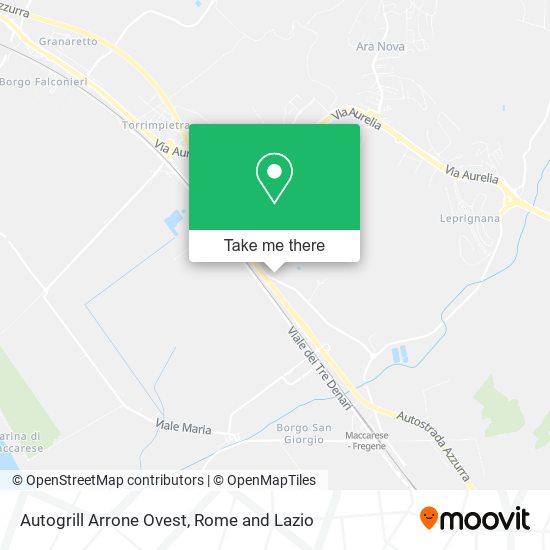 Autogrill Arrone Ovest map