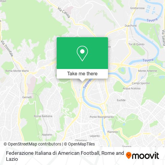Federazione Italiana di American Football map