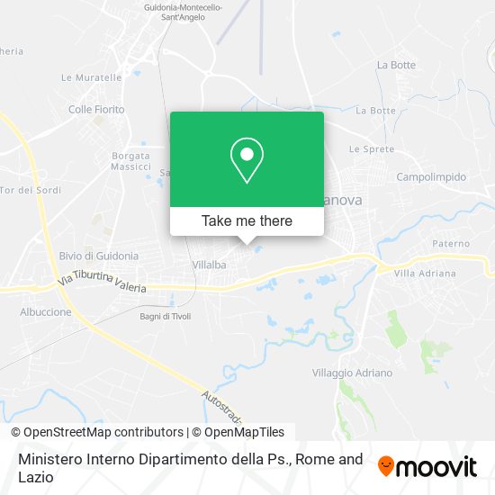 Ministero Interno Dipartimento della Ps. map