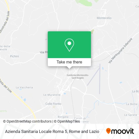 Azienda Sanitaria Locale Roma 5 map