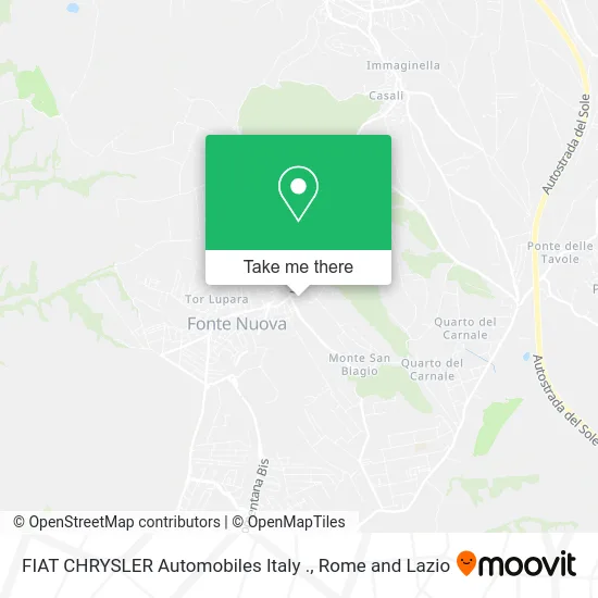 FIAT CHRYSLER Automobiles Italy map