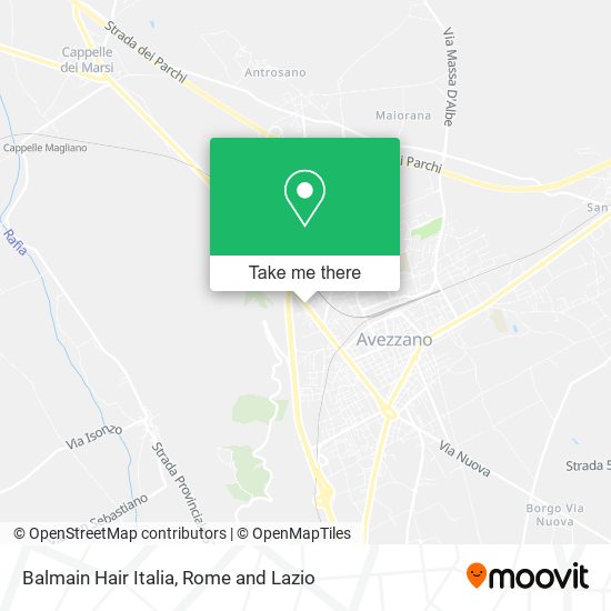 Balmain Hair Italia map