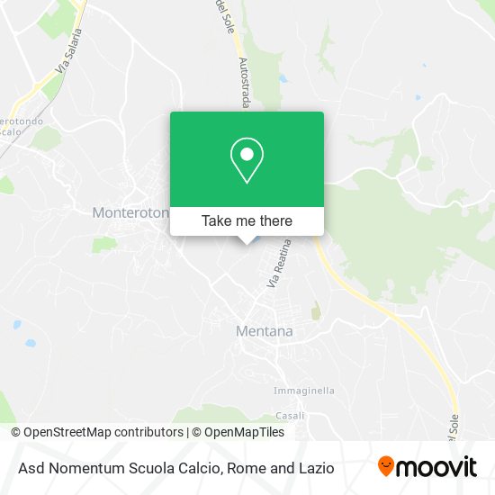 Asd Nomentum Scuola Calcio map