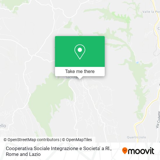 Cooperativa Sociale Integrazione e Societa' a Rl. map