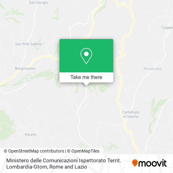 Ministero delle Comunicazioni Ispettorato Territ. Lombardia-Gtom map