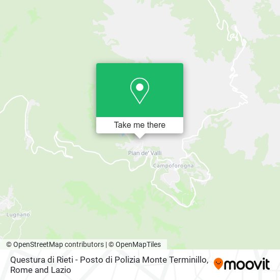 Questura di Rieti - Posto di Polizia Monte Terminillo map