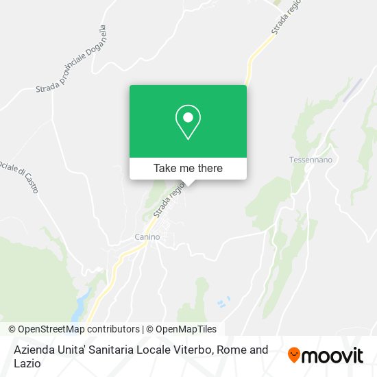 Azienda Unita' Sanitaria Locale Viterbo map