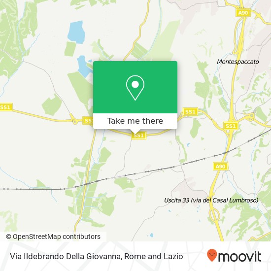 Via Ildebrando Della Giovanna map