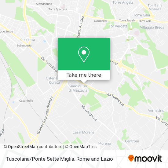 Tuscolana/Ponte Sette Miglia map