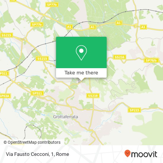 Via Fausto Cecconi, 1 map