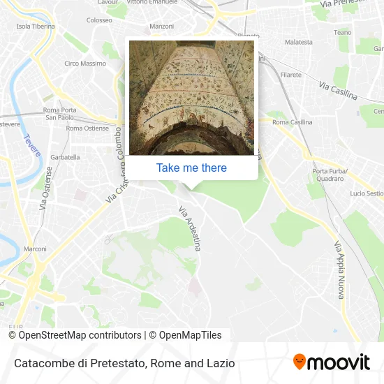 Pretestato Catacombs map