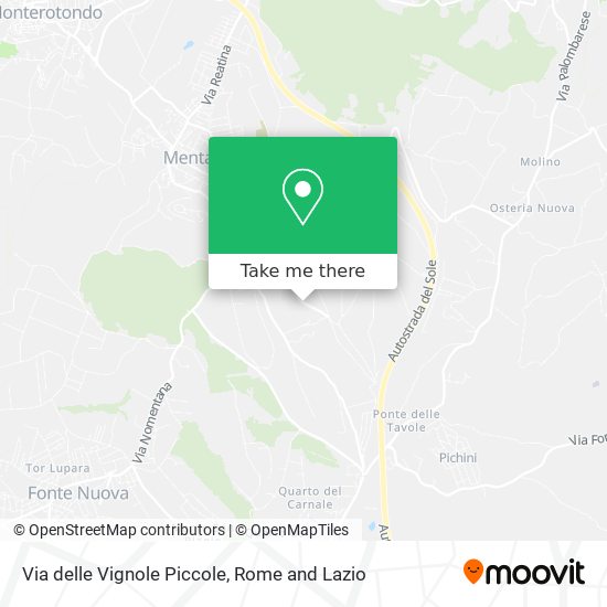 Via delle Vignole Piccole map