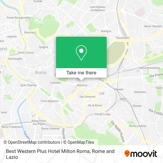 Best Western Plus Hotel Milton Rome map