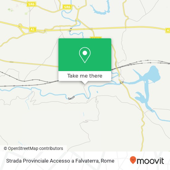 Strada Provinciale Accesso a Falvaterra map