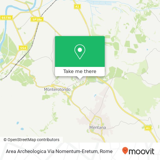 Area Archeologica Via Nomentum-Eretum map