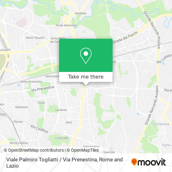 Viale Palmiro Togliatti / Via Prenestina map