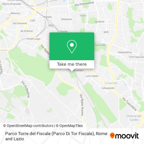 Parco Torre del Fiscale (Parco Di Tor Fiscale) map