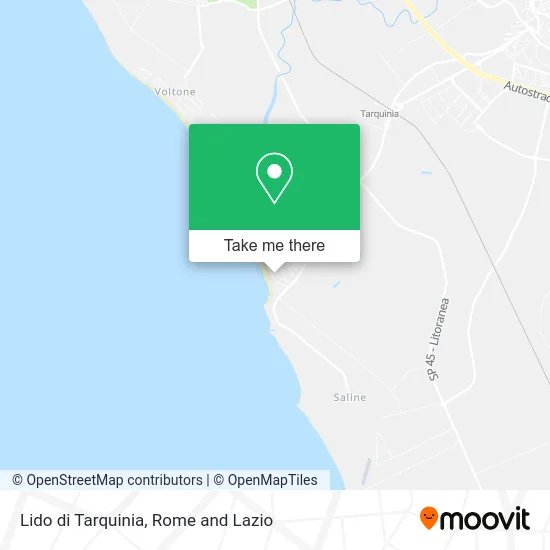 Tarquinia Beach map