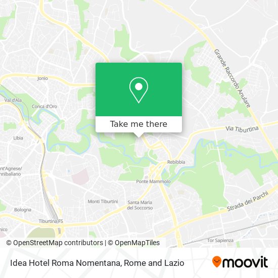 Idea Hotel Roma Nomentana map