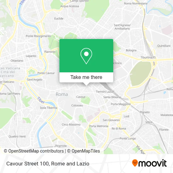 Cavour Street 100 map