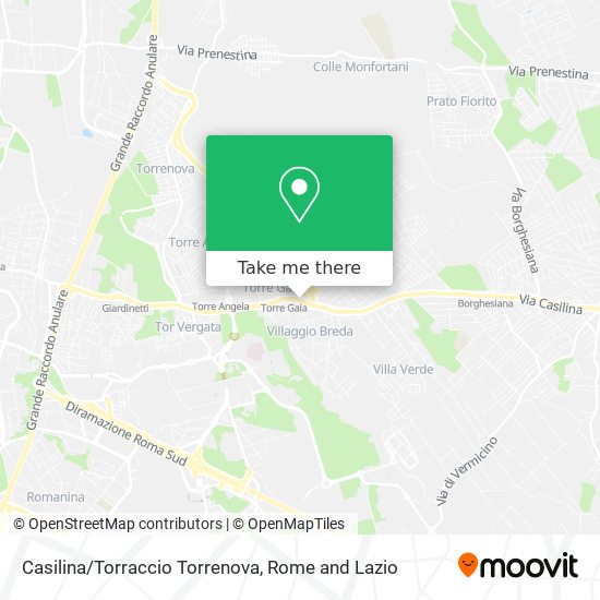 Casilina/Torraccio Torrenova map