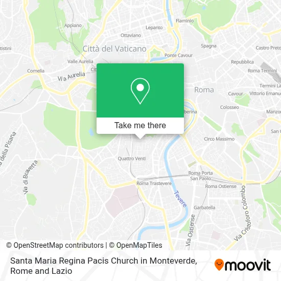 Santa Maria Regina Pacis Church in Monteverde map