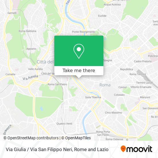 Via Giulia / Via San Filippo Neri map