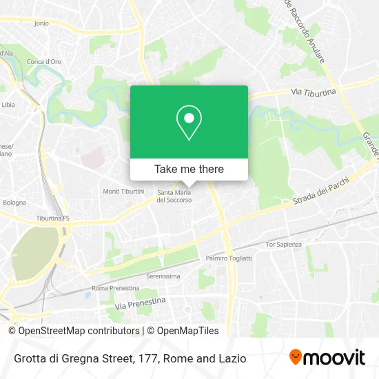 Grotta di Gregna Street, 177 map