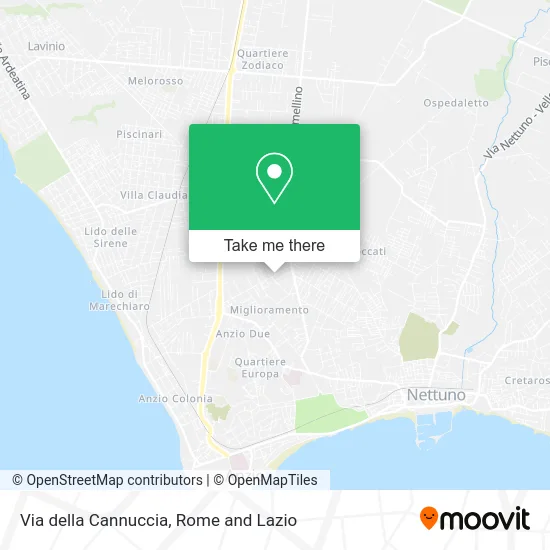 Cannuccia Street map