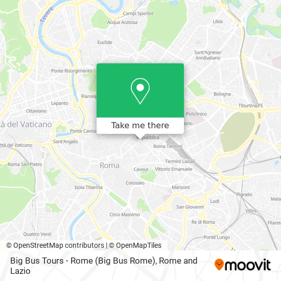 Big Bus Tours - Rome map