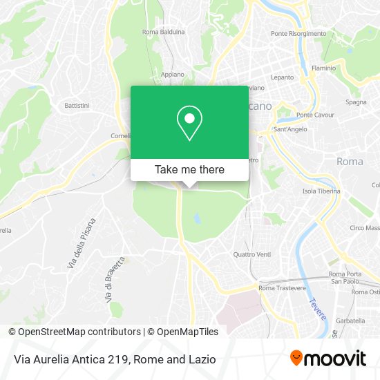 Via Aurelia Antica  219 map