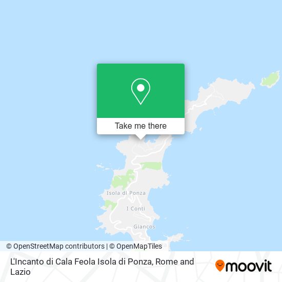 L'Incanto di Cala Feola Isola di Ponza map