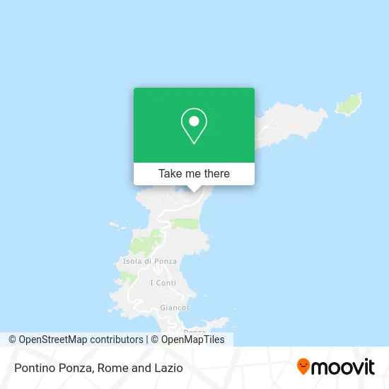 Pontino Ponza map