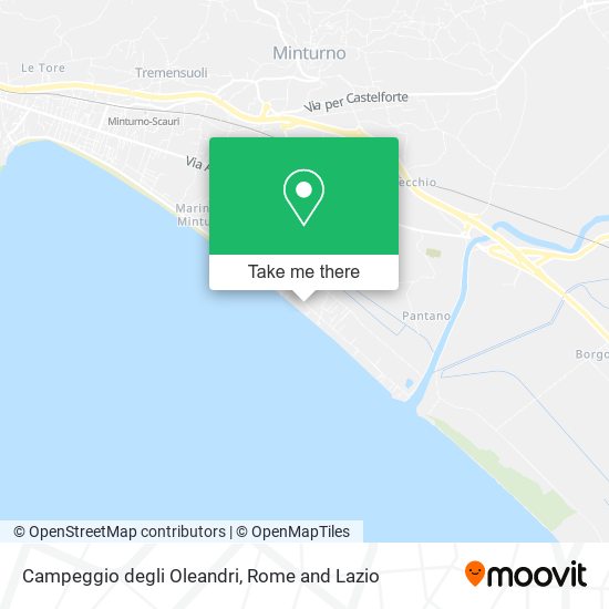 Campeggio degli Oleandri map