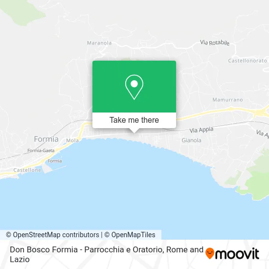 Don Bosco Formia - Parish and Oratory map