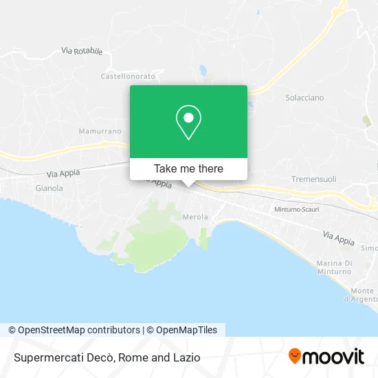 Supermercati Decò map