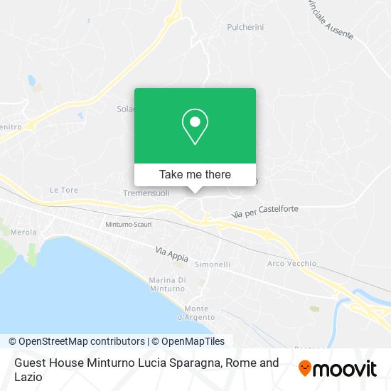 Guest House Minturno Lucia Sparagna map