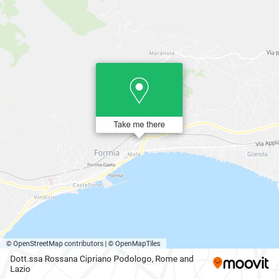 Dott.ssa Rossana Cipriano Podologo map