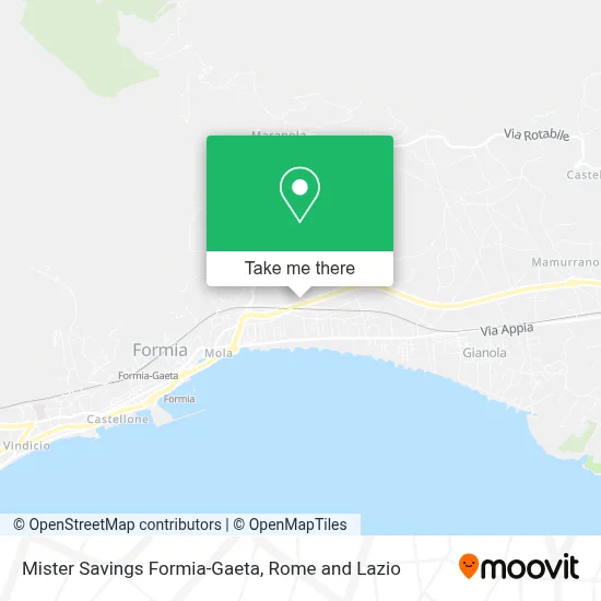 Mister Savings Formia-Gaeta map