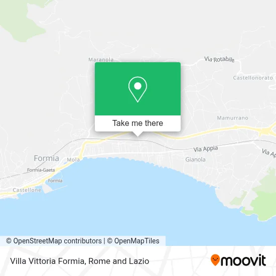Villa Vittoria Formia map