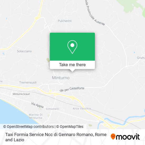 Taxi Formia Service Ncc di Gennaro Romano map