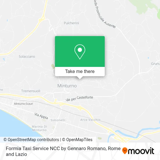Formia Taxi Service NCC by Gennaro Romano map