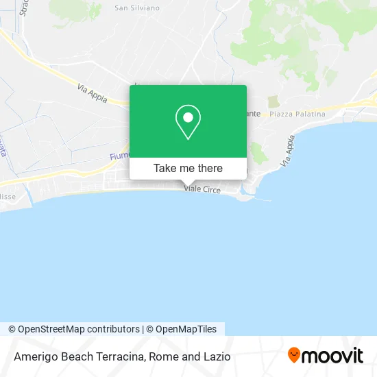 Amerigo Beach Terracina map